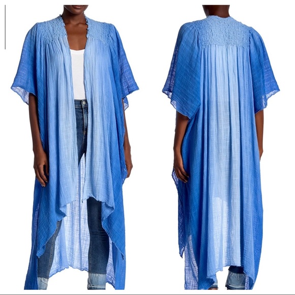 S/M πHP NWT Free People BoHo Chic Ombre Kimono Duster - Picture 6 of 16
